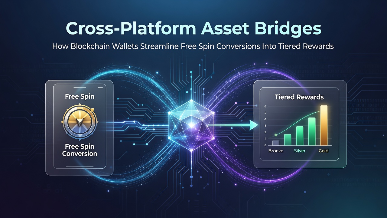 Mobile device displaying tiered rewards dashboard connected through blockchain wallet