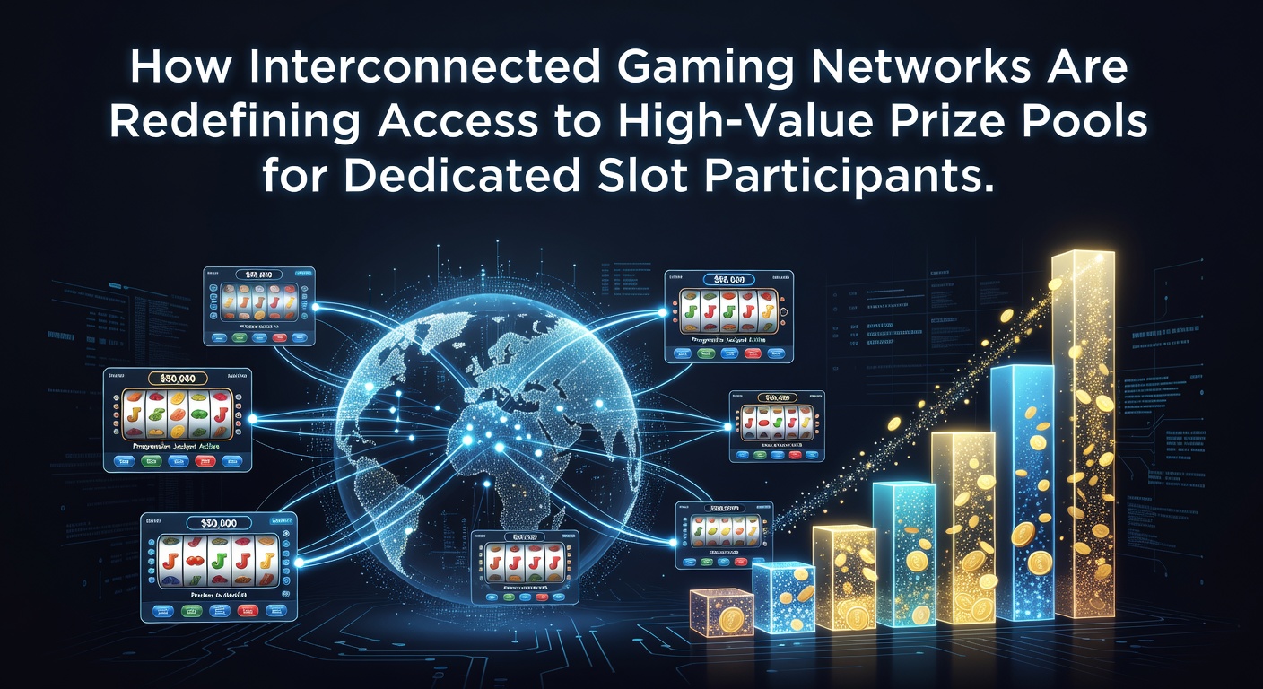 Networked slot machines displaying shared progressive jackpots across multiple casino floors