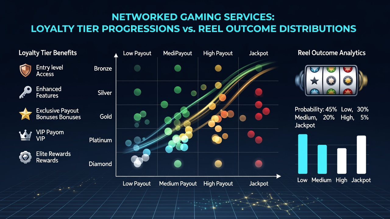 Analytical charts comparing loyalty tier advancement curves with reel symbol hit frequency distributions