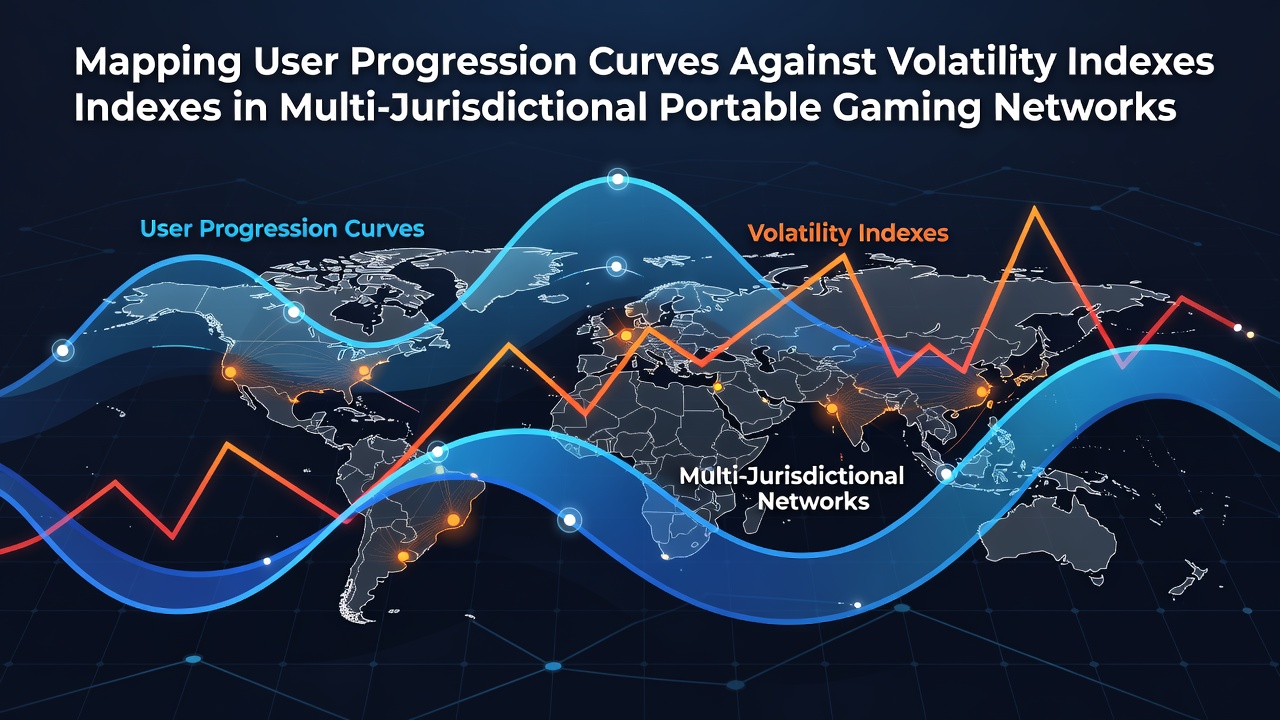 Data visualization showing user progression curves plotted against game volatility indexes across portable gaming platforms