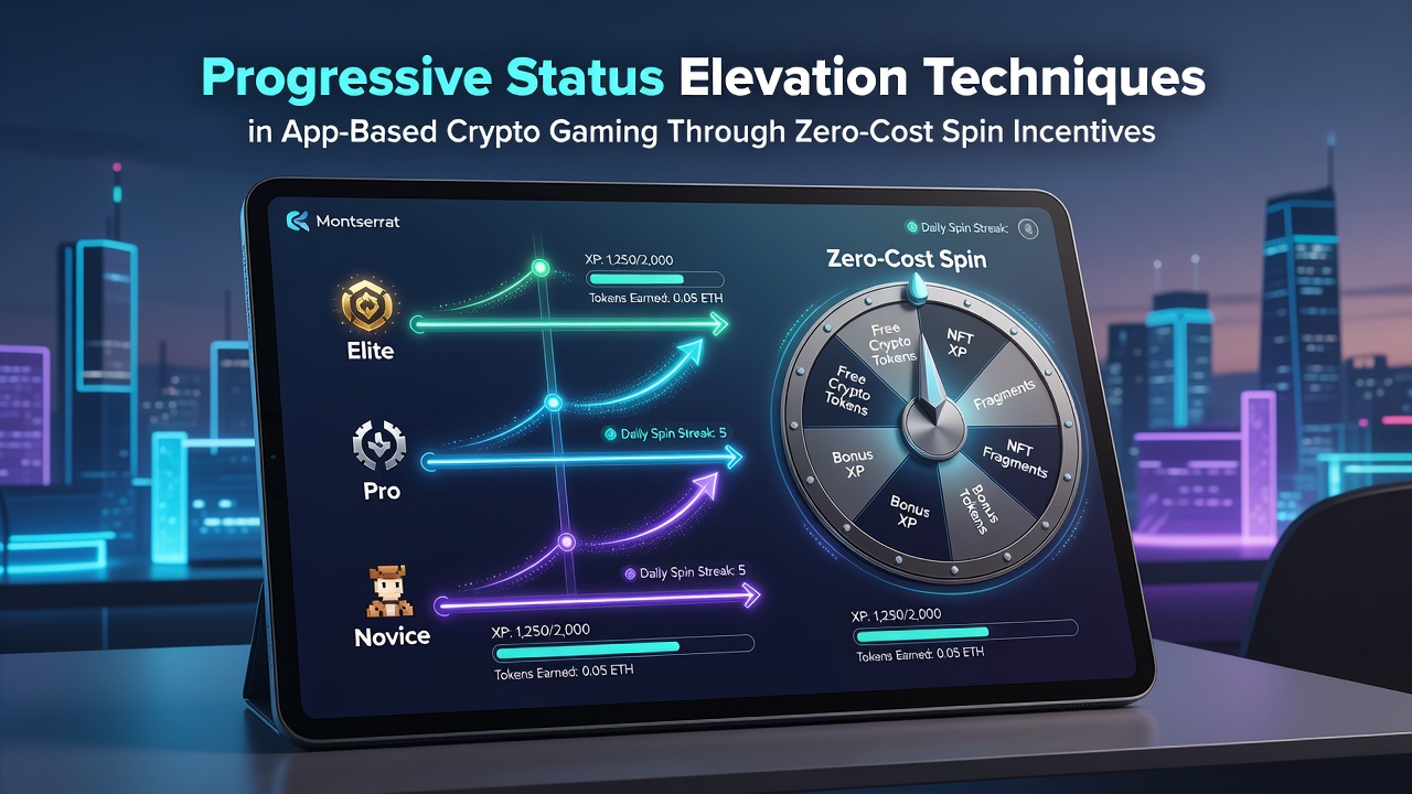 Dashboard view of crypto gaming app showing accumulated points and upcoming tier unlocks