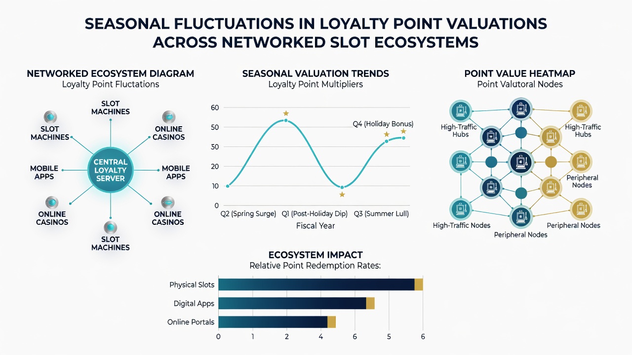 Analytics dashboard tracking loyalty point redemptions across multiple slot platforms in varying seasons